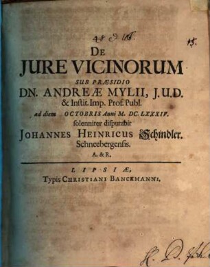 De Jure Vicinorum
