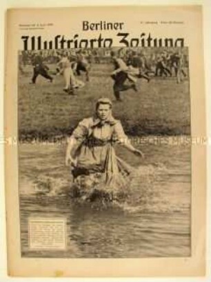 Wochenzeitschrift "Berliner Illustrierte Zeitung" mit Bildern von verschiedenen Kriegsschauplätzen