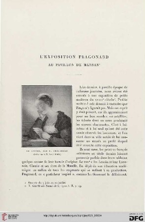 5. Pér. 4.1921: L' exposition Fragonard au pavillon de Marsan