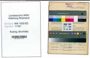 Entnazifizierung Brunhilde Koenig, geb. 06.05.1909 (Lehrerin)