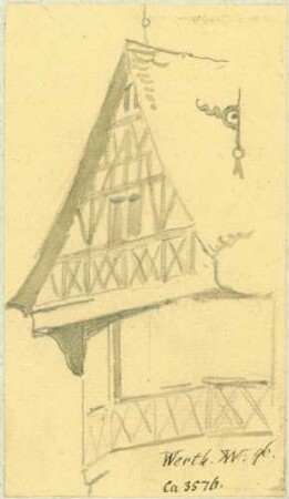 Wertheim Giebelspitze Fachwerkhaus am Marktplatz