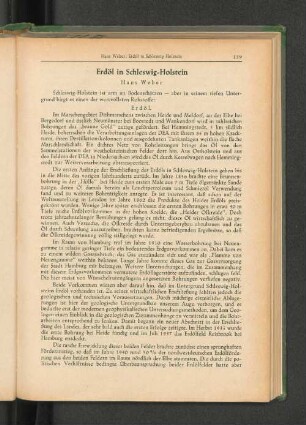 Erdöl in Schleswig-Holstein Hans Weber