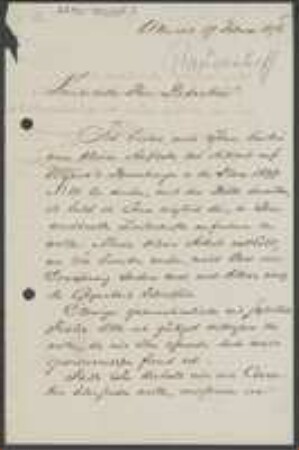 Brief von Nicolaas Willem Pieter Rauwenhoff an Unbekannt