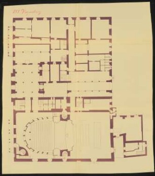 Stadttheater, Regensburg: Grundriss 1:100