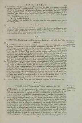 XXII. Ejusdem Childeberti Praeceptum de Tusonis - vallis monasteriolo.