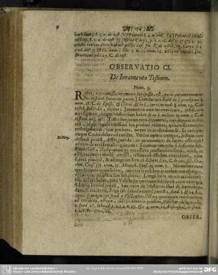 Observatio CI. De Iuramento Testium
