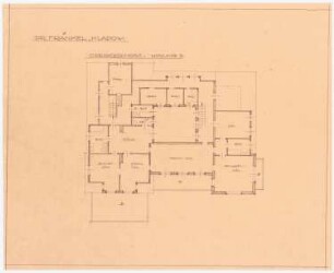 Garten Fraenkel, Berlin-Kladow: Grundriss Obergesschoss Wohnhaus, Vermerk