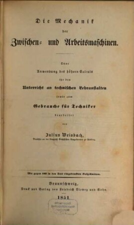 Lehrbuch der Ingenieur- u. Maschinen-Mechanik : In drei Theilen, 3