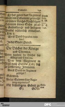 Die Bücher der Könige und Chronica.