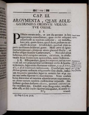 Cap. III. Argvmenta, qvae adlegationibvs ordinvm videantvr obesse