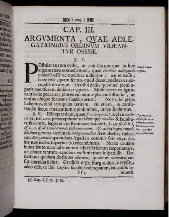 Cap. III. Argvmenta, qvae adlegationibvs ordinvm videantvr obesse