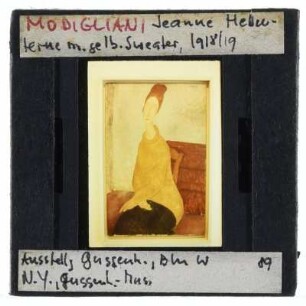 Modigliani, Jeanne Hébuterne in gelbem Sweater