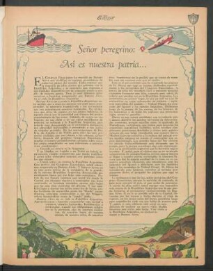 Señor peregrina: Así es nuestra patria...