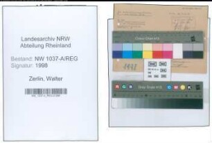 Entnazifizierung Walter Zerlin , geb. 11.03.1905 (Amtsgerichtsrat)