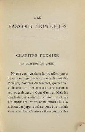 Les passions criminelles, leurs causes et leurs remèdes par Bérard des Glajeux : Souvenirs d'un président d'assises