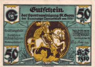 Gutschein der Sportvereinigung St. Georg der Hamburger Turnerschaft von 1816