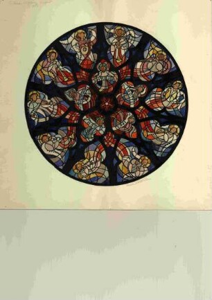 Entwurf für eine Glasfenster-Rosette in der Evangelischen Marienkirche Stiftberg in Herford