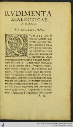 Rudimenta Dialecticae.