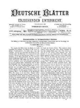 Konzentration in konzentrischen Kreisen : ein Beitrag zur Herbeiführung einer planmäßig durchgeführten Konzentration auf der Grundlagen des methodischen Fortschritts in konzentrischen Kreisen ; (Fortsetzung)
