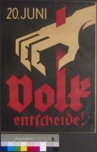 Wahlplakat der SPD zum Volksentscheid für die Fürstenenteignung am 20. Juni [1926]