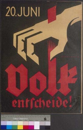 Wahlplakat der SPD zum Volksentscheid für die                                         Fürstenenteignung am 20. Juni [1926]