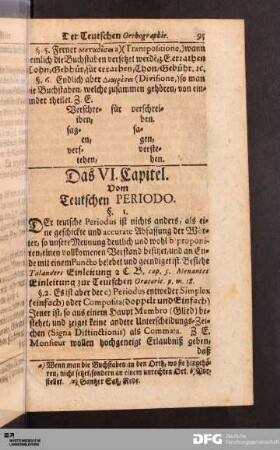 Das VI. [IV.] Capitel. Vom Teutschen PERIODO.
