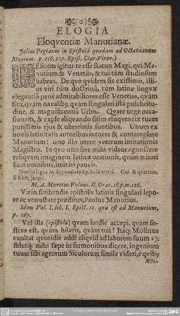 Elogia Eloquentiae Manutianae