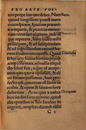 Dispositio orationis quam pro Archia poëta Cicero habuit