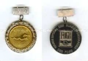 Medaille des Wanderpokals Schwimmen des Freien Deutschen Gewerkschaftsbundes (FDGB)