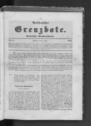 Etatsrath Regenburg. Eine Berichtigung.