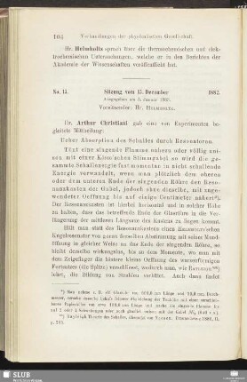 No. 15. Sitzung vom 15. December 1882