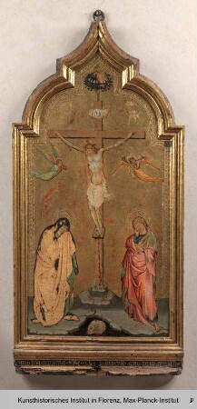 Christus am Kreuz mit den trauernden Maria und Johannes