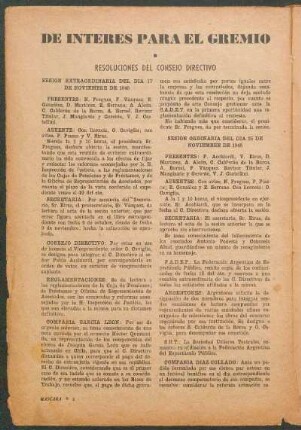 De interés para el gremio : Resoluciones del Consejo Directivo