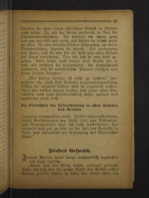 Fünftes Gespräch.