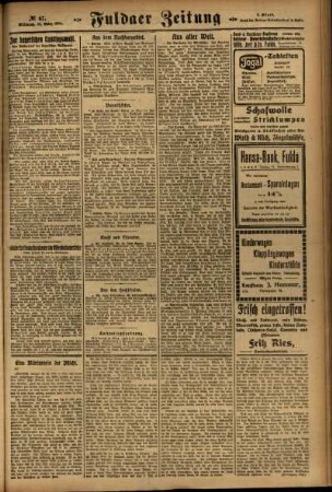 Zweite Ausgabe vom Mittwoch, den 19. März 1924.