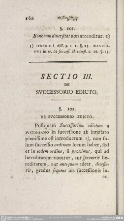 Sectio III. De Successorio Edicto