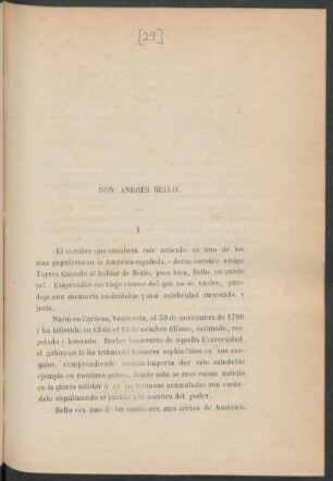 Don Andrés Bello.