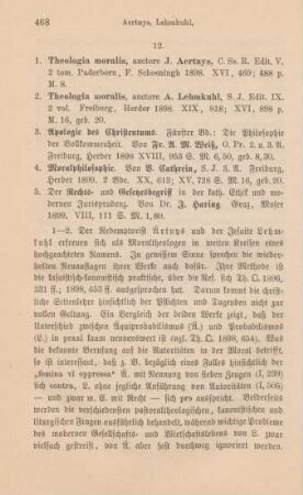 468-471 [Rezension] Aertnys, Josef, Theologia moralis