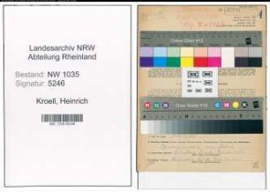 Entnazifizierung Heinrich Kroell , geb. 15.10.1899 (Arbeiter)