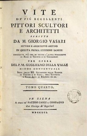 Vite de' più eccellenti pittori, scultori e architetti, 4