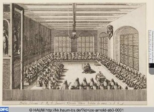 Sitzung des Schwäbischen Reichskreises im Ulmer Ratssaal 1669
