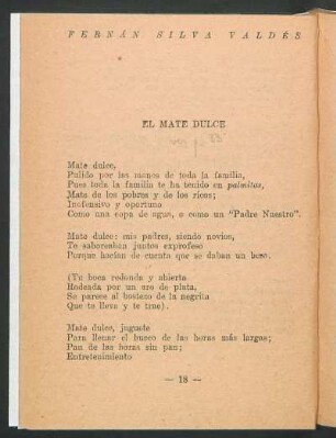 El mate dulce