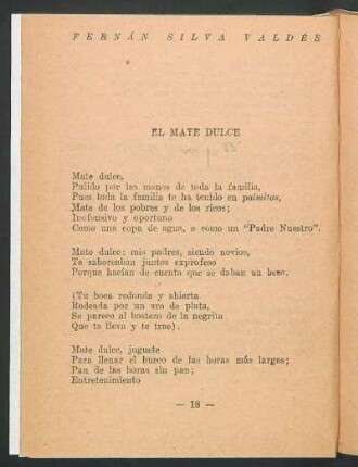 El mate dulce