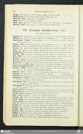 VII. Breslauer Bezirksverein.