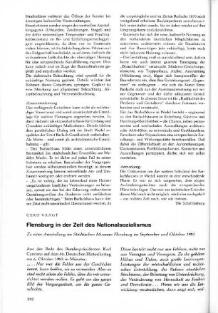 Flensburg in der Zeit des Nationalsozialismus