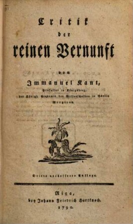 Critik der reinen Vernunft