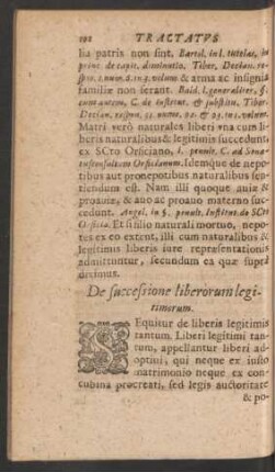 De successione liberorum legitimorum.