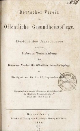 7: Stuttgart am 15. und 17. September 1879