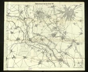 Karte 1. Tankschlacht bei Cambrai 1917.