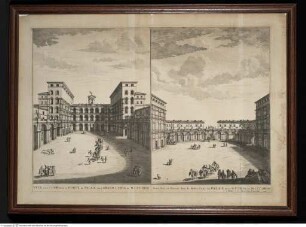 Rom, Palazzo del Quirinale, Hof, in zwei Ansichten